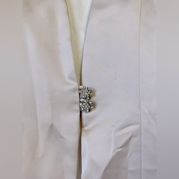 David’s Bridal Michael Angelo Champagne/Clay Sleeveless Gown Dress 8 LNC - Picture 3 of 6